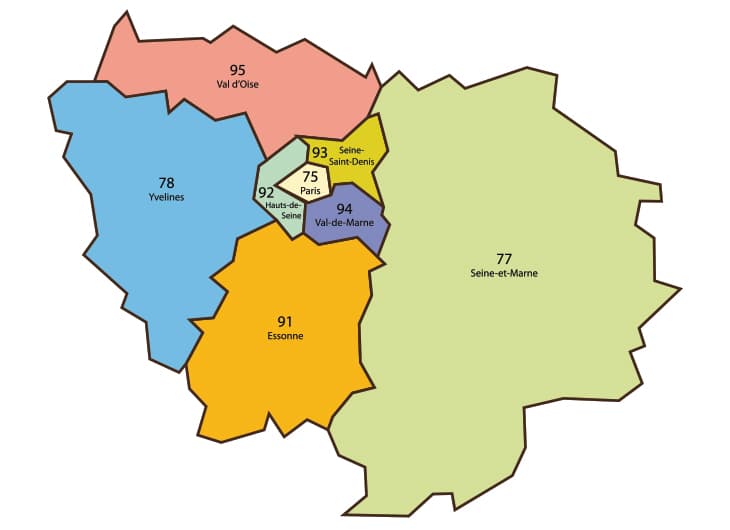 Carte Ile de France